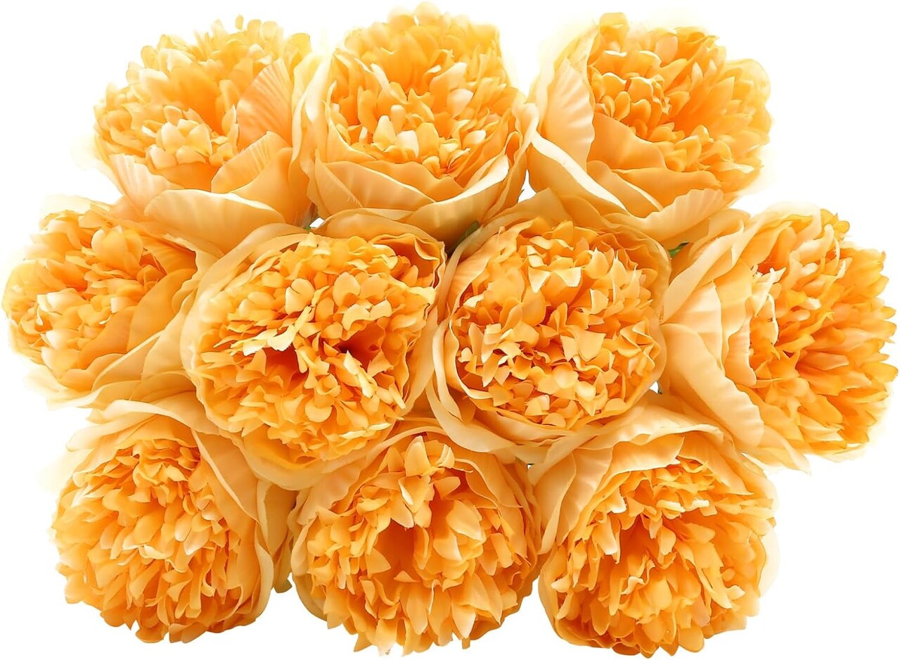10Heads Artificial Peony Silk Flowers for Home, Wedding, and Party Decor